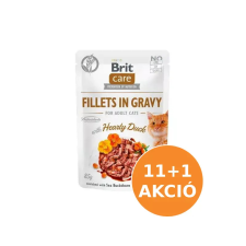 Brit Care Cat alutasak kacsa szószban 12x85g macskaeledel