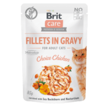 Brit Care Cat Fillets in Gravy Choice Chicken 85 g macskaeledel