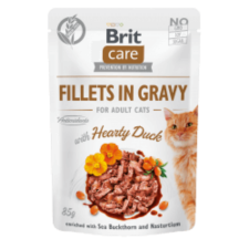 Brit Care Cat Fillets in Gravy with Hearty Duck 4x85 g macskaeledel