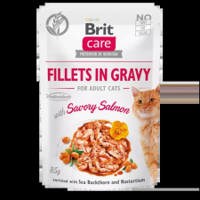 Brit Care Cat Fillets in Gravy with Savory Salmon 24x85g macskaeledel