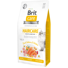 Brit Care Cat Grain Free HAIRCARE Salmon and Chicken 7kg macskaeledel