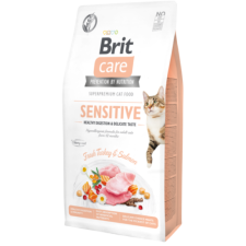 Brit Care Cat Grain Free SENSITIVE Turkey and Salmon 7kg macskaeledel