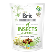 Brit Care Crunchy Cracker rovarok, nyúl &amp; édeskömény 200g jutalomfalat kutyáknak