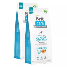 Brit Care Dog Grain-free Junior Large Breed Salmon & Potato kutyatáp 2x12kg kutyaeledel