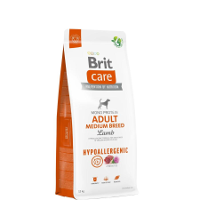 Brit Care Dog Hypoallergenic Adult Medium Breed, 3 kg LAMB & RICE kutyaeledel