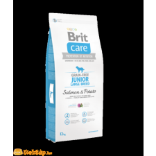 Brit Care Grain-free Junior Large Breed Salmon & Potato 3kg kutyaeledel