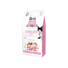  Brit Care Ivartalanított, érzékeny emésztésű macskáknak nyúl ízesítéssel 7 kg macskaeledel