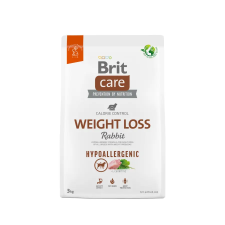 Brit Care Weight Loss Rabbit &amp; Rice 3kg - hipoallergén fogyókúrás kutyatáp kutyaeledel