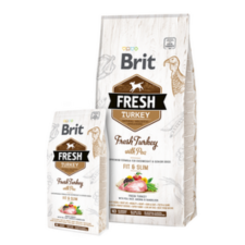 Brit Fresh Pulyka és Borsó Adult Fit & Slim 2,5 kg kutyaeledel