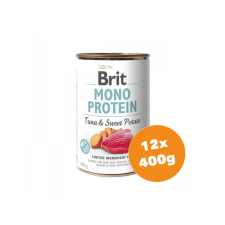 Brit Mono Protein konzerveledel kutyáknak tonhal és édesburgonya 12x400g macskaeledel