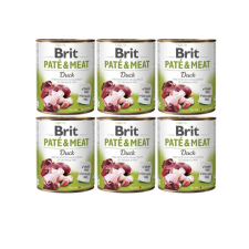 Brit Pate&Meat Duck 6 x 800 g kacsapástétom kutyáknak kutyaeledel