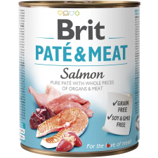 Brit Paté & Meat Losos 800 g kutyaeledel