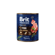  Brit Premium by Nature Adult Pork with Trachea konzerv – 12×800 g kutyaeledel