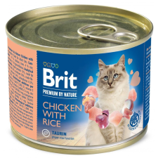 Brit Premium by Nature Chicken with Rice 6x200 g macskaeledel