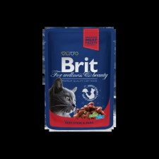 Brit Premium Cat Pouches Beef Stew With Peas 24x100 G macskaeledel