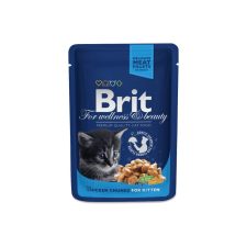  Brit Premium Cat Pouches Chicken Chunks for Kitten – 4×100 g macskaeledel