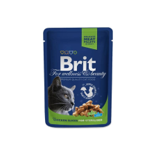  Brit Premium Cat Pouches Chicken Slices for Sterilised – 12×100 g macskaeledel