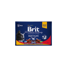  Brit Premium Cat Pouches Meat Plate 400 g (4×100 g) macskaeledel
