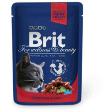  Brit Premium Cat Pouches with Beef Stew & Peas – 4×100 g macskaeledel
