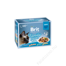 Brit Premium Cat tasakos Delicate Fillets in Jelly Family Plate 12x85g macskaeledel