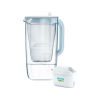 Brita Glass Jug üveg vízszűrő kancsó 2.5 liter világoskék (1050452)