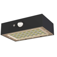  BRIXO napelemes oldalfali lámpa PIR mozgásérzékelős szenzorral, 350lm, természetes fehér, fekete kültéri világítás