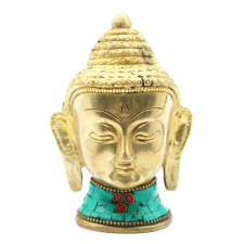  Bronz Buddha Szobor - Nagy Fej - 11.5 cm dekoráció