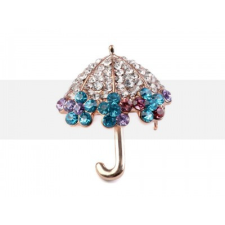  Bross esernyő csiszolt kövekkel bross