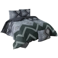 Brotex Flanelové povlečení 140 × 200, 70 × 90 cm, Scandinavia green lakástextília