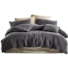 Brotex Mušelínové prodloužené povlečení 140 × 220, 70 × 90 cm, tmavě šedé lakástextília