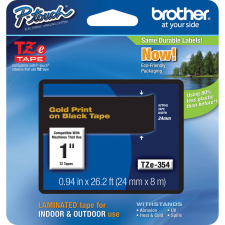 Brother 24mm x 8m feliratozógép szalag, fekete-arany nyomtató kellék