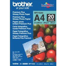 Brother BP71GA4 Premium Plus Fényes fotópapír, A4, 20 db nyomtató kellék
