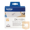 Brother Etikett címke DK-11201, Standard etikett címke, Elővágott (stancolt), Fehér alapon fekete, 400 db
