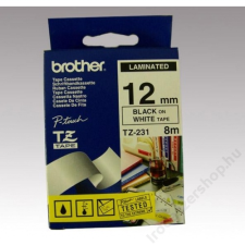 Brother Feliratozógép szalag, 12 mm x 8 m, BROTHER, fehér-fekete (QPTTZ231) fénymásolópapír