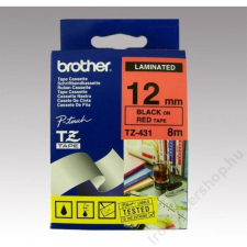 Brother Feliratozógép szalag, 12 mm x 8 m, BROTHER, piros-fekete (QPTTZ431) fénymásolópapír