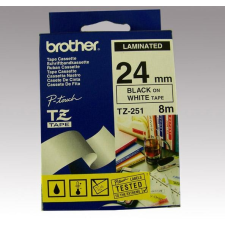 Brother Feliratozógép szalag, 24 mm x 8 m, BROTHER, fehér-fekete nyomtató kellék