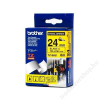 Brother Feliratozógép szalag, erős tapadású, 24 mm x 8 m, BROTHER, sárga-fekete (QPTTZS651)
