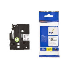 Brother Festékszalag TZEFX241 P-Touch, 18 mm fehér alapon fekete, flexibilis nyomtató kellék
