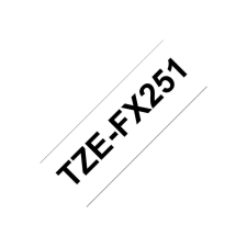 Brother flexible ID tape TZe-FX251 - Black on white (TZEFX251) nyomtató kellék