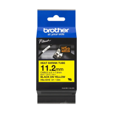 Brother hse-631e p-touch szalag 11,2mm black on yellow - 1,5m hse631e nyomtató kellék