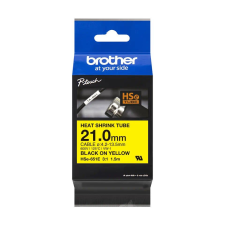 Brother HSE-651E P-Touch szalag 21mm Black on Yellow - 1,5m nyomtató kellék