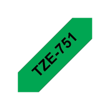Brother laminated tape TZe-751 - Black on green (TZE751) nyomtató kellék