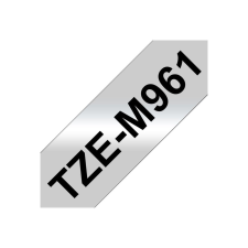 Brother laminated tape TZEM961 - 36 mm - Black on silver matte (TZEM961) nyomtató kellék