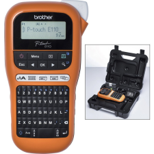 Brother PT-E110VP Címkenyomtató Orange/Black (PTE110VPYJ1) címkézőgép