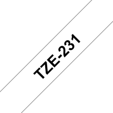 Brother szalag TZe-231, Fehér alapon Fekete, Laminált, 12mm 0.47&quot;, 8 méter nyomtató kellék