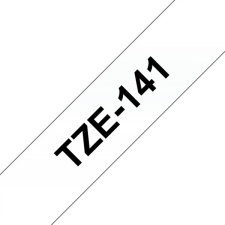 Brother TZE-141 laminált P-touch szalag (18mm) Black on Transparent - 8m nyomtató kellék