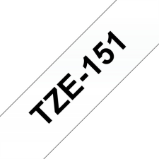 Brother TZE-151 laminált P-touch szalag (24mm) Black on Clear - 8m nyomtató kellék