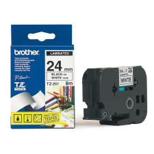 Brother TZE-251 laminált P-touch szalag (24mm) Black on White - 8m nyomtató kellék
