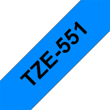 Brother TZE-551 laminált P-touch szalag (24mm) Black on Blue - 8m nyomtató kellék