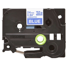 Brother TZE-555 (24mm) - 8m kék alapon fehér eredeti laminált P-Touch szalag etikett
